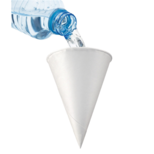 KEGELVORMIGE BEKERS WATER 120ML 6,4x8,7 CM WIT 5000ST