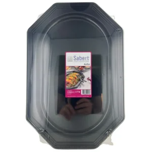 PRESENTEERSCHOTEL 46X30CM ZWART OCTAGONAAL 50ST