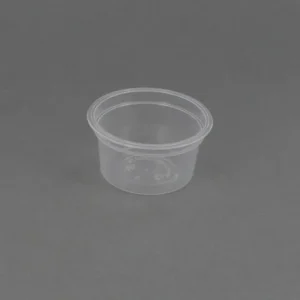 RONDE KUNSTSTOFBAKJES SPUITGIET 25CC TRANSPARANT 1000ST