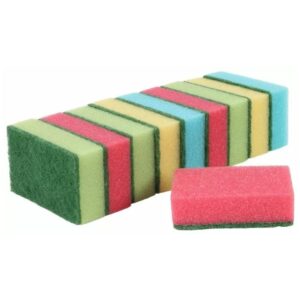 SCHUURSPONS GEKLEURD KLEIN 10ST