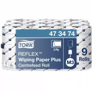 Tork Reflex Plus Mini Poetsrol 2-laags wit 9rol M3