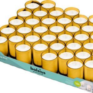 KAARSVULLING MINI REFILL LIGHT AMBER 40X50MM 16U BRANDTIJD 200ST